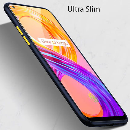 Camouflage Paper Thin Back Cover For Realme 8 Pro / Realme 8 (4G) , Super Slim Matte Translucent Full Protection Back Case (Blue)