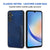 Mobizang Razor Wallet Back Case for Samsung Galaxy A54 (5G) | Slim PU Leather & Fabric Cover with Inbuilt Card Pocket (Blue)