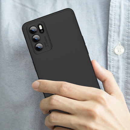 Double Dip Full 360 Protection Back Case Cover for Oppo Reno 6 Pro (5G) (Black)