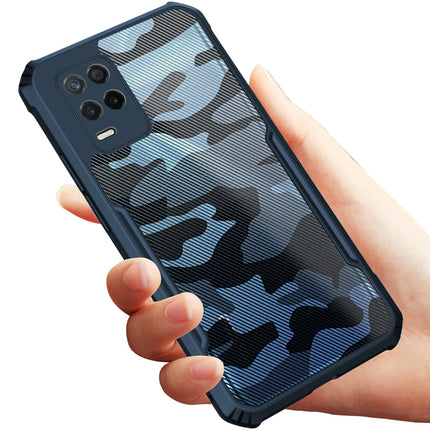 Beetle Camouflage for Realme 8 (5G) Back Case, [Military Grade Protection] Shock Proof Slim Hybrid Bumper Cover (Blue)