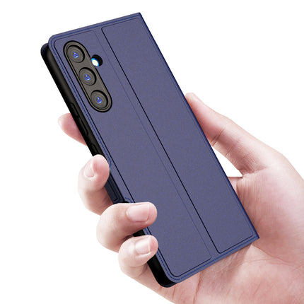 Mobizang Noble Slim Magnetic Leather Flip Cover for Samsung Galaxy A54 (5G) | Card Holder Stand Leather Flip Wallet Case (Blue)