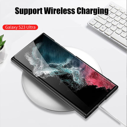 Mobizang Ultra Thin Band + Stand Back Case for Samsung S24 Ultra | Slim Camera Lens Protection Cover with Kickstand (Black)