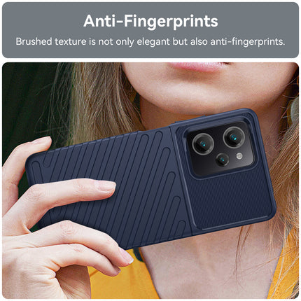 Mobizang Thunder Protective Flexible Back Cover for Poco X5 Pro | Slim Anti Slip Rugged TPU Shockproof Full Body Bumper Case (Blue)