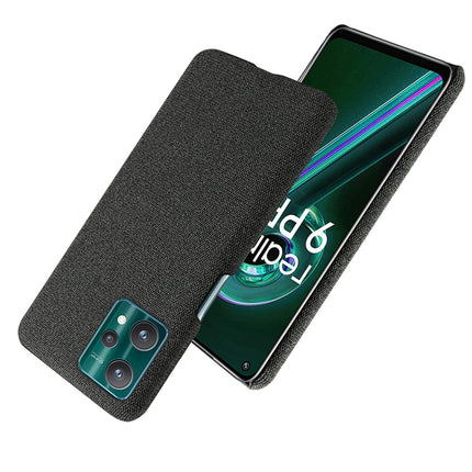 Woven Soft Fabric Case for Realme 9 Pro Back Cover, Shock Protection Slim Hard Anti Slip Back Cover (Black)