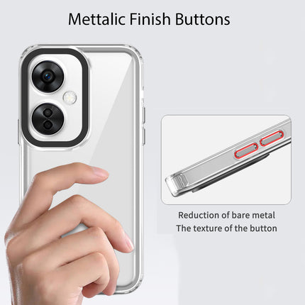 Mobizang Warrior Acrylic Clear Back Cover For OnePlus Nord CE 3 LITE | Slim Shockproof [Military Grade Protection] Hybrid Bumper Case (Transparent Sides)