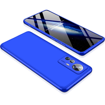 Mobizang Double Dip Full 360 Protection Back Case Cover for Redmi Note 12 Pro Plus (Blue)