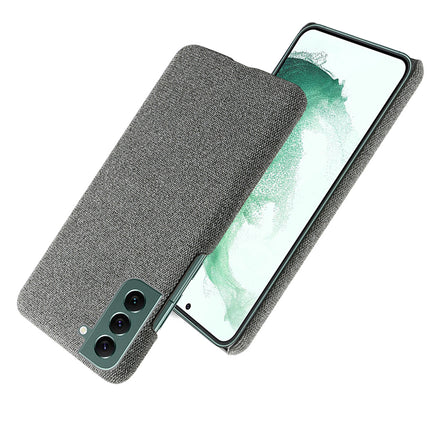 Woven Soft Fabric Case for Samsung Galaxy S22 Plus Back Cover, Shock Protection Slim Hard Anti Slip Back Cover (Grey)
