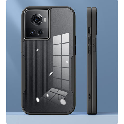 Mobizang Beetle V2 for OnePlus 10R Back Cover , [Military Grade] Shockproof Slim Camera Ring Hybrid Clear Case (Black)
