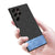 Soft Fabric & Leather Hybrid Protective Case Cover for Samsung Galaxy S22 ULTRA (Black,Blue)