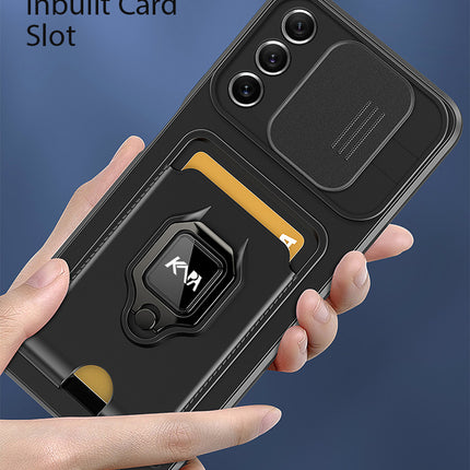 Mobizang Bisen Back Cover for Samsung Galaxy S21 FE,Shockproof Slim Bumper Back Case (Black)