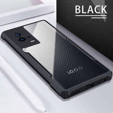 Beetle for Vivo IQOO 9 Back Case, [Military Grade] Shockproof Slim Hybrid Cover (Black)