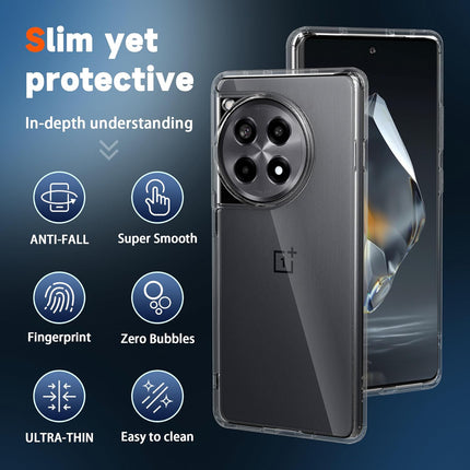 Mobizang Shield Clear Acrylic Back Shock Proof Case Cover for OnePlus 12 (Transparent)