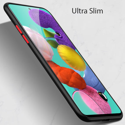 Paper Thin Back Cover For Samsung Galaxy A71 , Super Slim Matte Translucent Full Protection Back Case (Black)