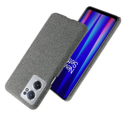 Woven Soft Fabric Case for OnePlus Nord CE 2 (5G) Back Cover, Shock Protection Slim Hard Anti Slip Back Cover (Grey)