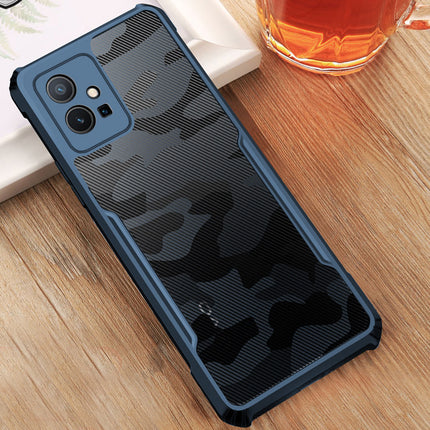 Beetle Camouflage for Vivo Y75 Back Case, [Military Grade] Shockproof Slim Hybrid Cover (Blue)