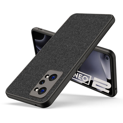 Soft Full Fabric Protective Back Case Cover for Realme GT Neo 2 (Black)
