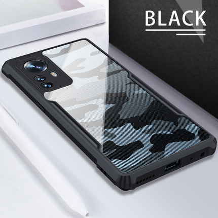 Beetle Camouflage for Xiaomi 12 PRO (5G) Back Case, Shockproof Slim Cover (Black)