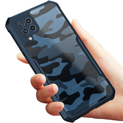 Beetle Camouflage for Samsung Galaxy A22 (4G) Back Case, [Military Grade Protection] Shock Proof Slim Hybrid Bumper Cover (Blue)