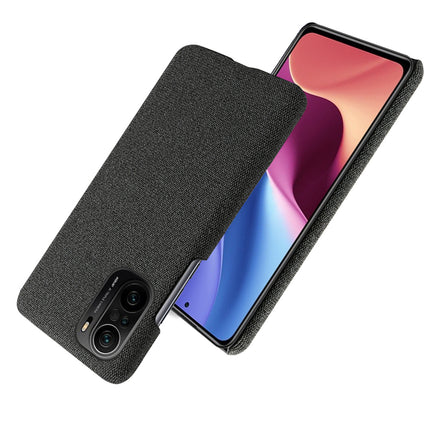 Woven Soft Fabric Case for Xiaomi Mi 11X / 11X Pro Back Cover, Shock Protection Slim Hard Anti Slip Back Cover (Black)