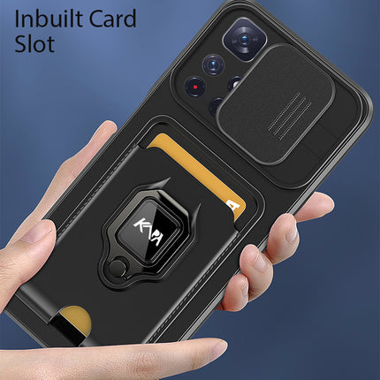 Mobizang Bisen Back Cover for Xiaomi 11i HyperCharge,Shockproof Slim Bumper Back Case (Black)