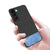 Soft Fabric & Leather Hybrid Protective Case Cover for Samsung Galaxy S22 (Black,Blue)