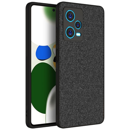 Mobizang Soft Full Fabric Hybrid for Redmi Note 12 Pro Plus Back Cover | Shockproof Hybrid Slim Hard Anti Slip Back Case (Black)