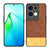 Mobizang Soft Fabric & Leather Hybrid Protective Back Case Cover for Oppo Reno 8 PRO (5G) (Brown)