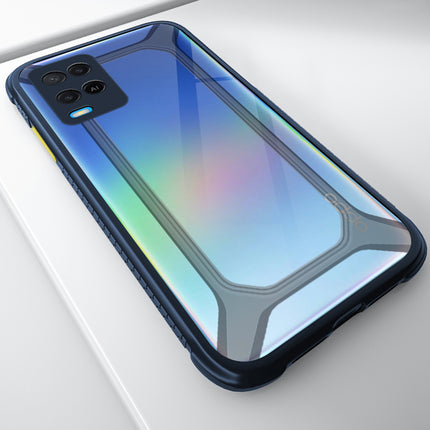 Unicorn for Oppo A54 (4G) Clear Back Case, [Military Grade Protection] Shock Proof Slim Hybrid Bumper Cover (Blue)