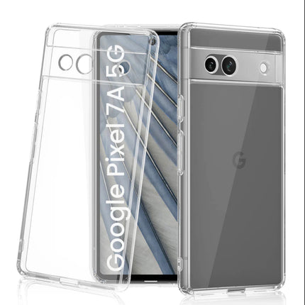 Mobizang Shield Clear Acrylic Back Shock Proof Case Cover for Google Pixel 7A (Transparent)