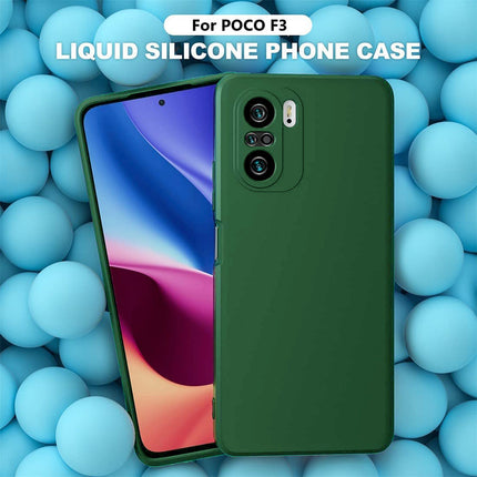 Matte Lens Protective Back Cover for Xiaomi 11X Pro / Mi 11X , Slim Silicone with Soft Lining Shockproof Flexible Full Body Bumper Case (Green)