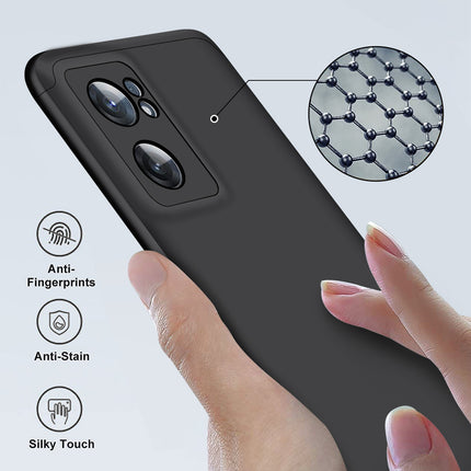 Double Dip Full 360 Protection Back Case Cover for OnePlus Nord CE 2 (Black)