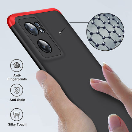 Double Dip Full 360 Protection Back Case Cover for OnePlus Nord CE 2 (Red , Black)