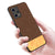 Soft Fabric & Leather Hybrid Protective Case Cover for Realme 9 Pro (Brown)
