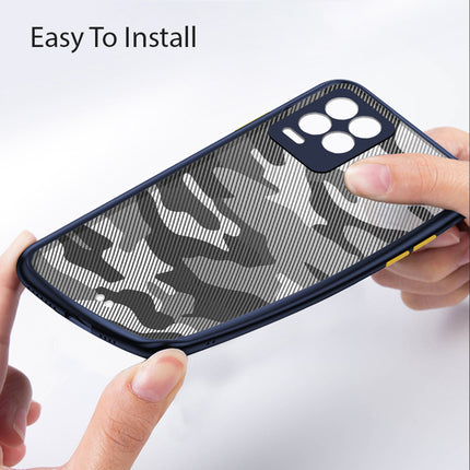 Camouflage Paper Thin Back Cover For Realme 8 Pro / Realme 8 (4G) , Super Slim Matte Translucent Full Protection Back Case (Blue)