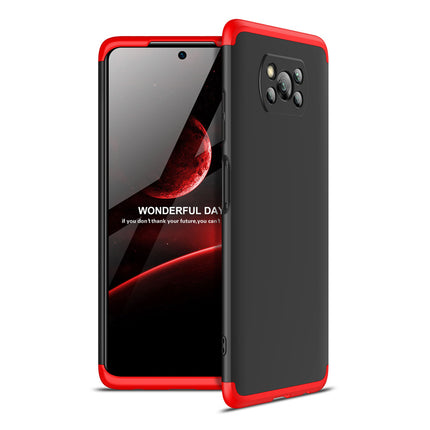 Double Dip Full 360 Protection Back Case Cover for Poco X3 Pro (Red,Black)