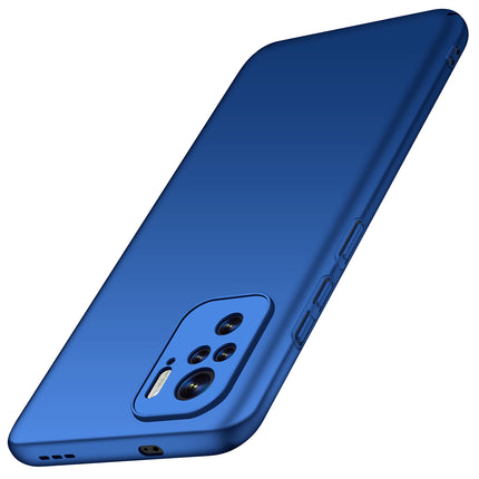 Silk Smooth Finish [Full Coverage] All Sides Protection Slim Back Cover For Xiaomi Redmi Note 10 /  Note 10S (Blue)