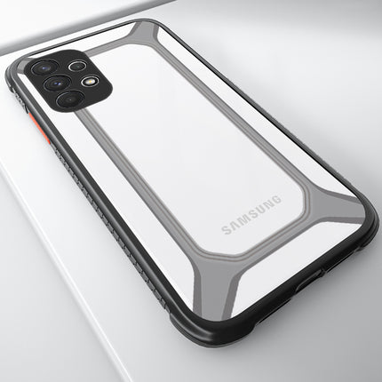 Unicorn for Samsung Galaxy A72 Clear Back Case, [Military Grade Protection] Shock Proof Slim Hybrid Bumper Cover (Black)