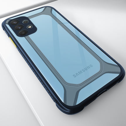 Unicorn for Samsung Galaxy A72 Clear Back Case, [Military Grade Protection] Shock Proof Slim Hybrid Bumper Cover (Blue)