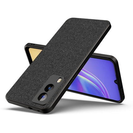 Soft Full Fabric Protective Back Case Cover for Vivo V21E (5G) (Black)