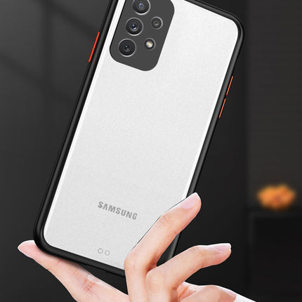 Paper Thin Back Cover For Samsung Galaxy A52 , Super Slim Matte Translucent Full Protection Back Case (Black)