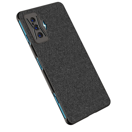 Soft Fabric Hybrid Protective Back Case Cover for Redmi K50 Gaming Edition (Black)
