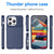 Mobizang Thunder Protective Flexible Back Cover for Apple iPhone 15 Pro | Slim Anti Slip Rugged TPU Shockproof Full Body Bumper Case (Blue)