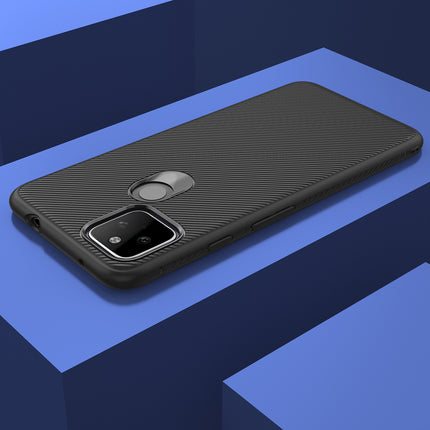 Twill Shock Proof Soft Flexible Back Case Cover for Google Pixel 5A (Black)