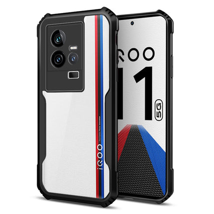 Mobizang Beetle for IQOO 11 (5G) Back Case | [Military Grade Protection] Shock Proof Slim Hybrid Bumper Cover (Black)
