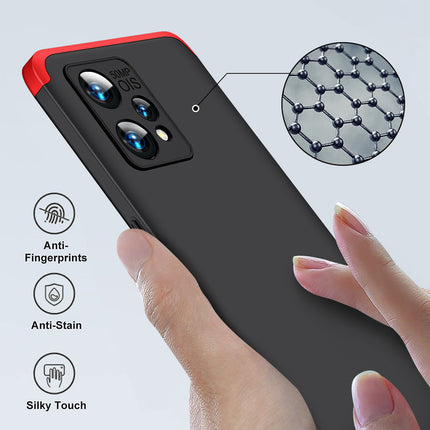 Double Dip Full 360 Protection Back Case Cover for Realme 9 PRO PLUS (Red , Black)