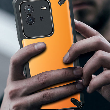 Mobizang Bull Back Cover for IQOO Neo 6 (5G) , [Military Grade Protection] Shock Proof Slim Hybrid Bumper Case (Black)