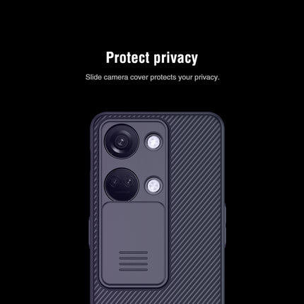 Mobizang Camshield Back Cover for OnePlus Nord 3 | Inbuilt Slider Shockproof Lens Protection Case (Black)