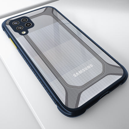 Unicorn for Samsung Galaxy M42 Clear Back Case, [Military Grade Protection] Shock Proof Slim Hybrid Bumper Cover (Blue)