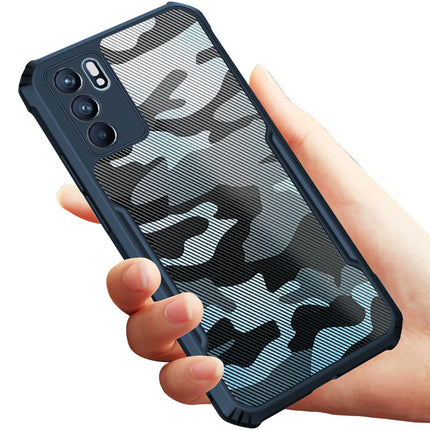 Beetle Camouflage for Oppo Reno 6 PRO Back Case , [Military Grade Protection] Shock Proof Slim Hybrid Bumper Cover (Blue)
