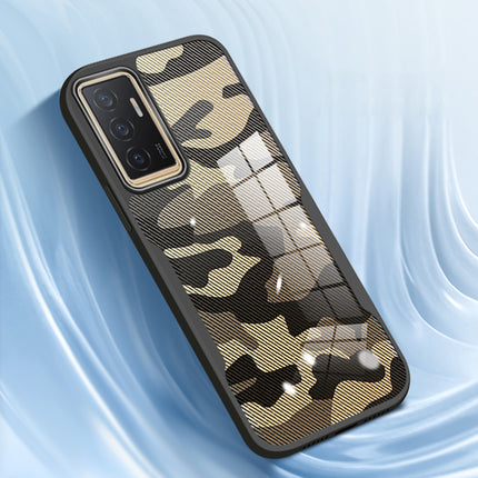 Mobizang Beetle Camouflage V2 for Vivo V23E (5G) Back Cover , [Military Grade] Shockproof Slim Camera Ring Hybrid Case (Black)